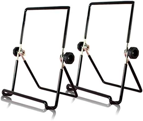 2 Pcs Multi Purpose Bookstand, Kicpot Holders Three Wire Display Stand for Books, Cookbook,iPad, Tablet,Music (Iron)