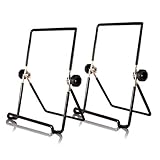 2 Pcs Multi Purpose Bookstand, Kicpot Holders Three Wire Display Stand for Books, Cookbook,iPad, Tab