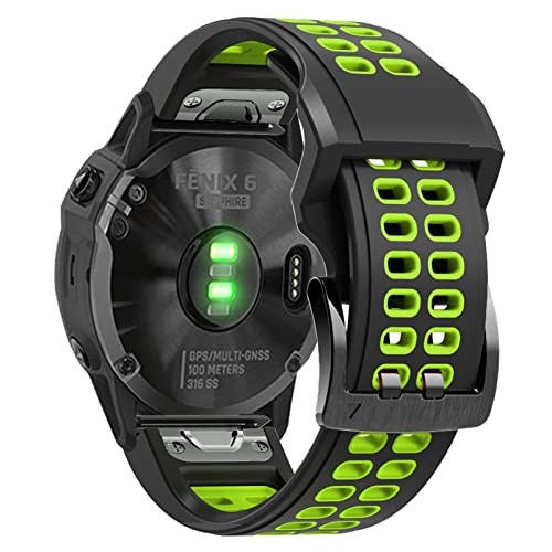 Bracelet de montre 22 mm en silicone agate pour Garmin Fenix 6 Pro GUMMMY