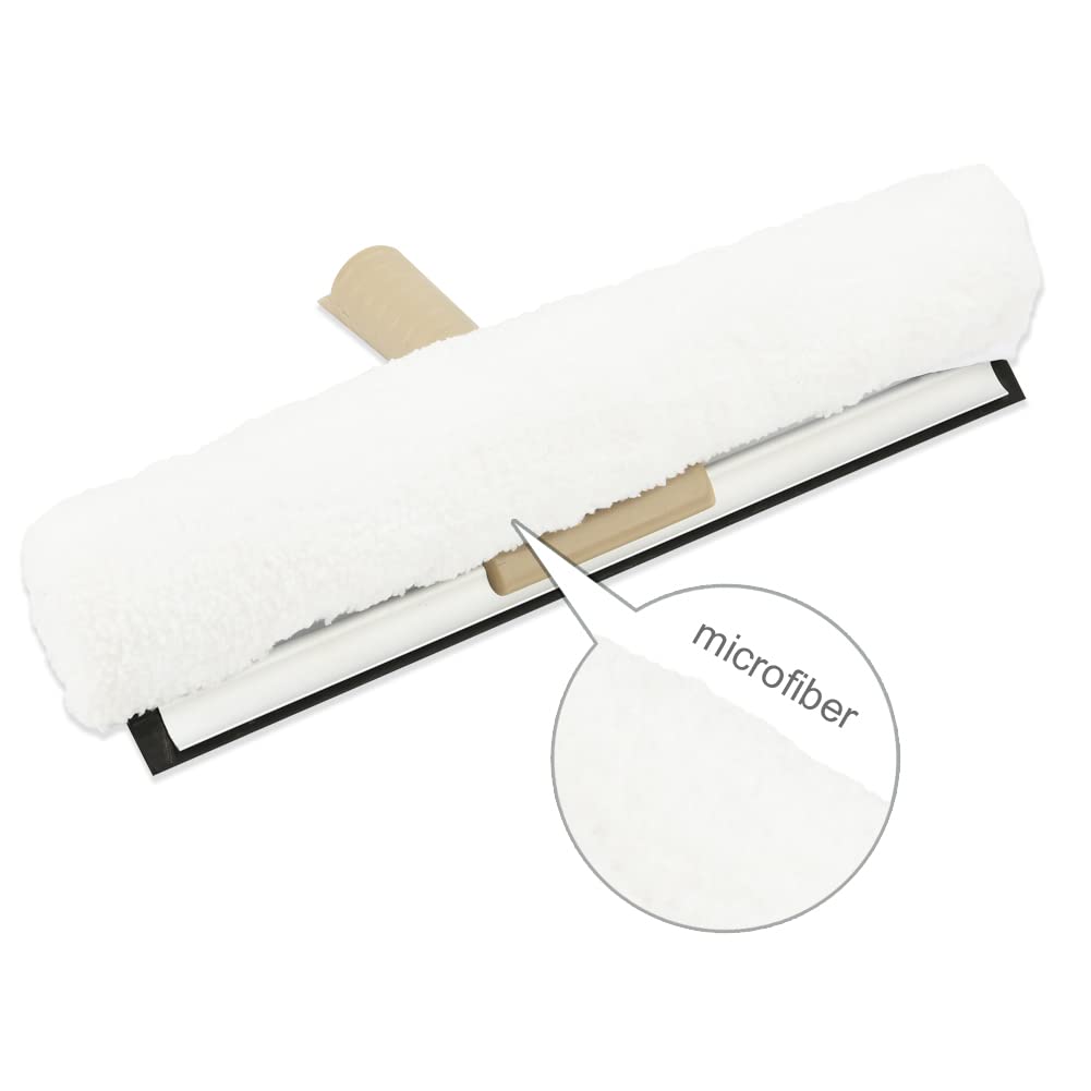 Funda para limpiaparabrisas de 13 pulgadas, repuesto de funda de microfibra para limpiador de ventanas de 11 a 12 pulgadas, 2 paquetes, color blanco