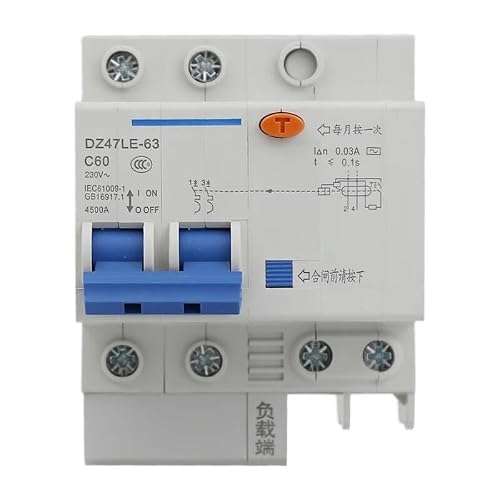 Pwqbabjwl One Color Leakage Circuit Breaker;Dz47le-63 2P C60 30Ma