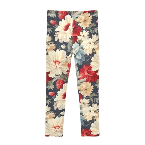 Girls' Leggings Flowers Floral Vintage Kids Yoga Tights Pants 1 Pack 208515572