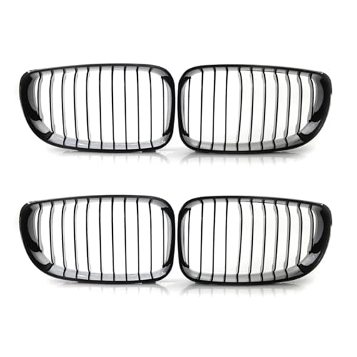 Parrillas de riñón para BMW E82 E88 E81 E87 monolama negras brillantes parachoques 2007-2011 3