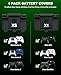 EXTREMECOOL Rechargeable Xbox Controller Battery Pack for Xbox Series X|S/One S|X/One Elite Controllers, Xbox Play and Charge Kit Incl. 2x4800mWh X-1 Batteries, 4x Battery Covers, USB C Charging Cable