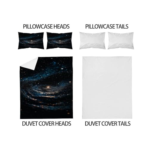 Housse de couette Vortex Galaxy 260x220 parure lit galaxie super king