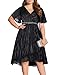 Plus Size Cocktail Dress Wedding Guest Black Party Semi Formal Midi Evening Special Occasion Sparkly Women Dresses 2025