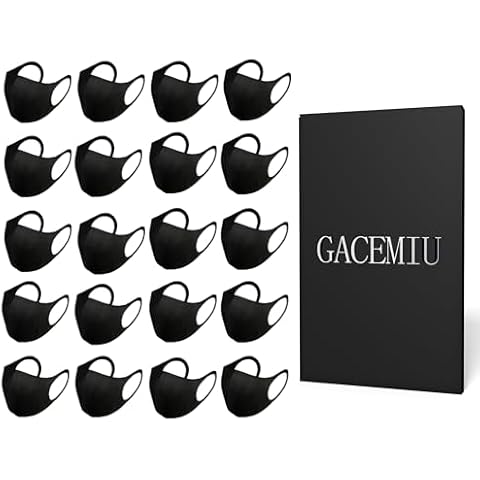 20 Pack Face Mask Unisex Washable and Reusable Comfortable Face Protection from Dust Pollen Pet Dander Fashionable Anti-Smog Cover