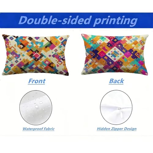 Coussin lombaire extérieur 50x70 imperméable aspect lin de qualité