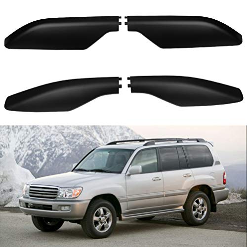 Roadfar 4Pcs Black Roof Rails Rack End Cap Cover Shell Fit For Toyota Land Cruiser Fj120 2003-2009 #TOP3