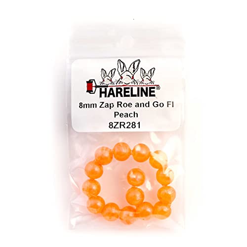 Hareline Dubbin ZAP Roe and Go 8mm Fl. Peach