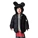 Baby Toddler Windbreaker Puffer Jacket Boys Winter Fashion Puffy Fleece Hooded Down Coat Warm Black 12-18 Months