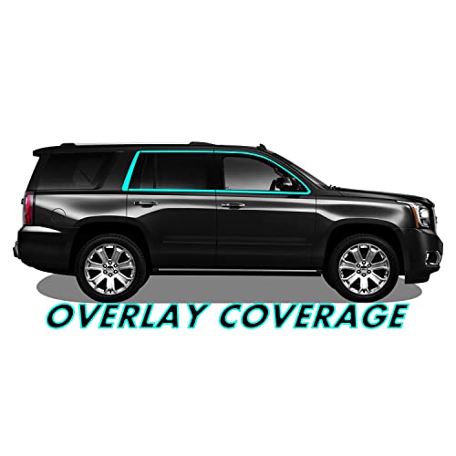 SlickMod Chrome Delete Blackout Vinyl Overlay for 2015-2020 GMC Yukon Window Trim (Gloss Black) by SlickMod - Image 2