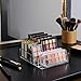 SINJEUN 4 Pack Acrylic Palette Organiser, 7 Sections Divided Makeup Palette Organiser for Eyeshadow, Contour Blush, Lipstick, Make Up Storage(Transparent, 7.5