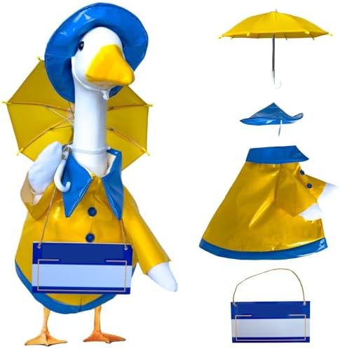 Porch Goose Outfits Raincoat and Personalized Name Sign- Dress Up...