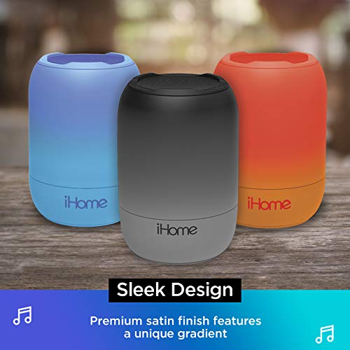 Ihome Playfade Portable Bluetooth Speaker - Water-Resistant Rechargeable Audio Device For Outdoor Events, Pool Party, Beach, Camping (Model Ibt400B) Black #TOP5