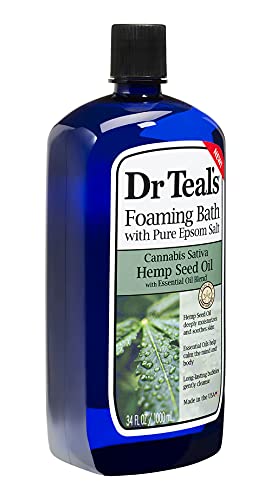 Dr Teal's Pure Epsom Salt Soaking Solution Hemp Seed Oil 3 LBS (1.36 Kg) Bundle with Dr Teal's Foaming Bath with Pure… - Image 5