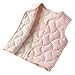Boys Puffer Vest，Boys Girls' Light Weight Down Vest, Kids Lightweight Sleeveless Jacket, Winter Warm Toddlers Puffer Vests(Pink, 6-12 Months)