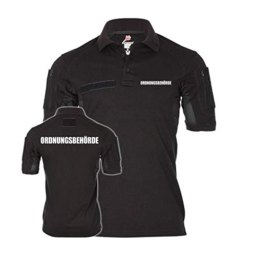 Polo de l'Office de l'administration tactique Alfa noir pour le service