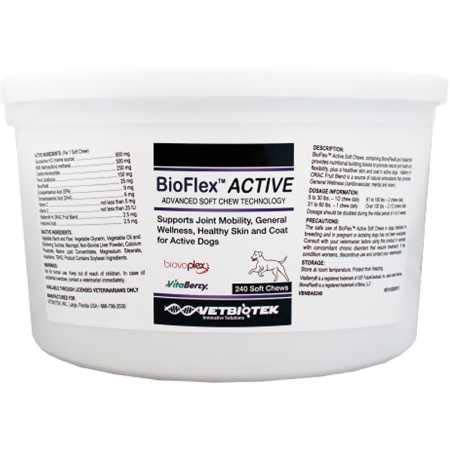 VetBiotek Bioflex Active - 240 Soft Chews (240 Count)