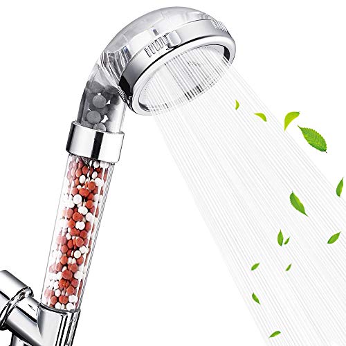Nosame Shower Head, Filter Filtration High Pressure Water Saving 3 Mode Function Spray Handheld Showerheads for Dry Skin & Hair
