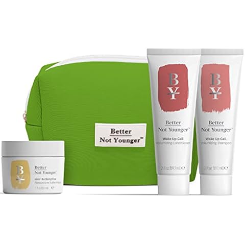 Better Not Younger Discovery Kit - Strength & Volume, Includes Hair Redemption Restorative Butter Masque, Wake Up Call Volumizing Shampoo and Conditioner 2 Fl Oz each Cover