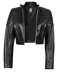 Edna - Black Cropped Leather Jacket