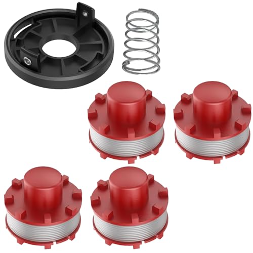 Image of MUFUSHAN 4Pcs Replacement String Trimmer Spool Line for Einhell GE-CT 36/30Li E AGILLO 36/255 BL-SOLO, AGILLO 18/200 Lawn Trimmer, with Trimmer Spool Cover