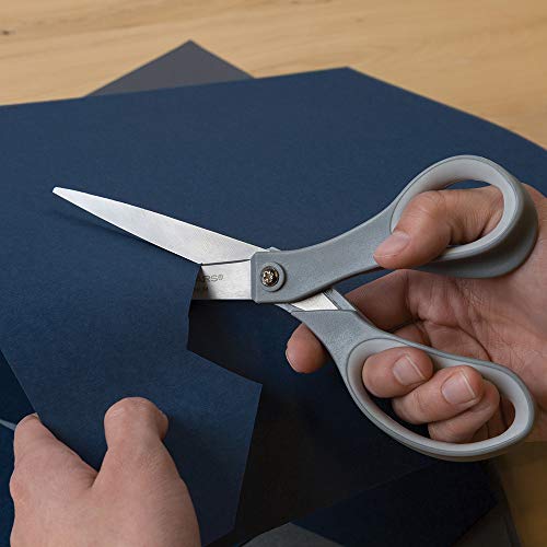 Image of Fiskars 8 inch Titanium Softgrip Scissors, Grey 3 Pack