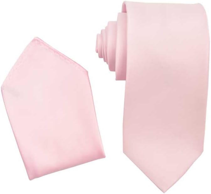 Men's Premium Solid Vest - NeckTie – Bow Tie - Pocket Square 4 Piece Set for Suits & Tuxedos (Pink, XSmall)