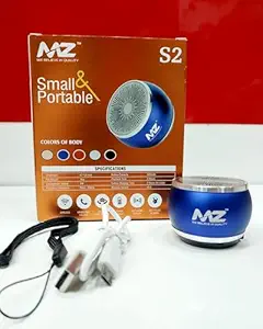 MZ.S2 (Portable Bluetooth Mini Speaker) Dynamic Metal Sound with High Bass 3 W Bluetooth Speaker (Royal Blue)