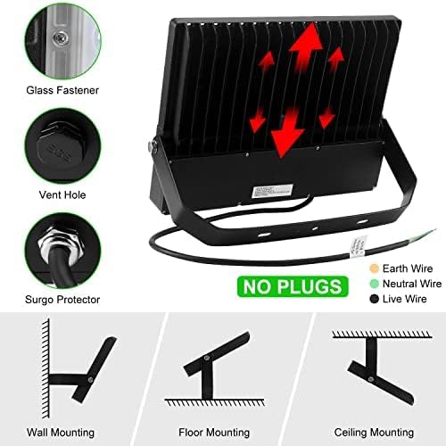 Juyace 3 Pack 36000Lm 240W Led Stadium Outdoor Flood Light Area Lighting by Juyace - Used condition - Image 5