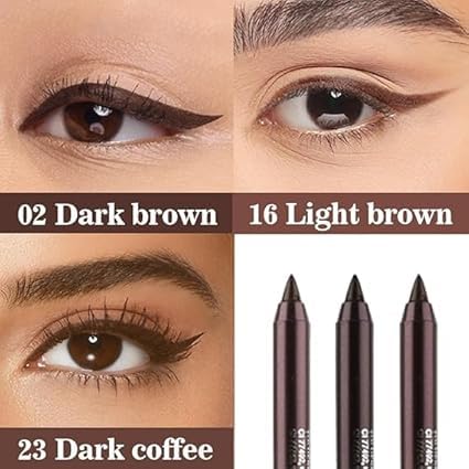 3 Pcs Colorato Gel Glitter Eyeliner,Eyeliner impermeabile Labbra Liner Ombra occhi Matite sopracciglia Penna Eye Makeup (02#+16#+23#)