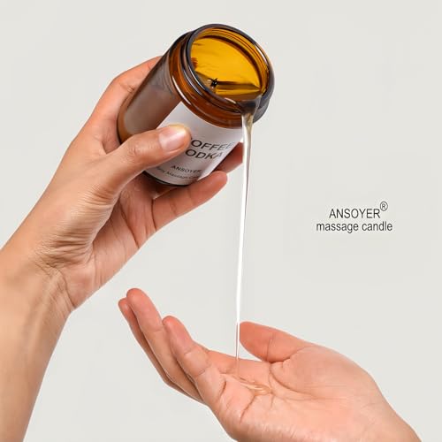 4PCS Massage-Kerzen für - Körperöl-Lotion - Geschenk-Set-512g (Frische Feigen, Kamille, klassische Vanille, Thymian und weißer Tee)