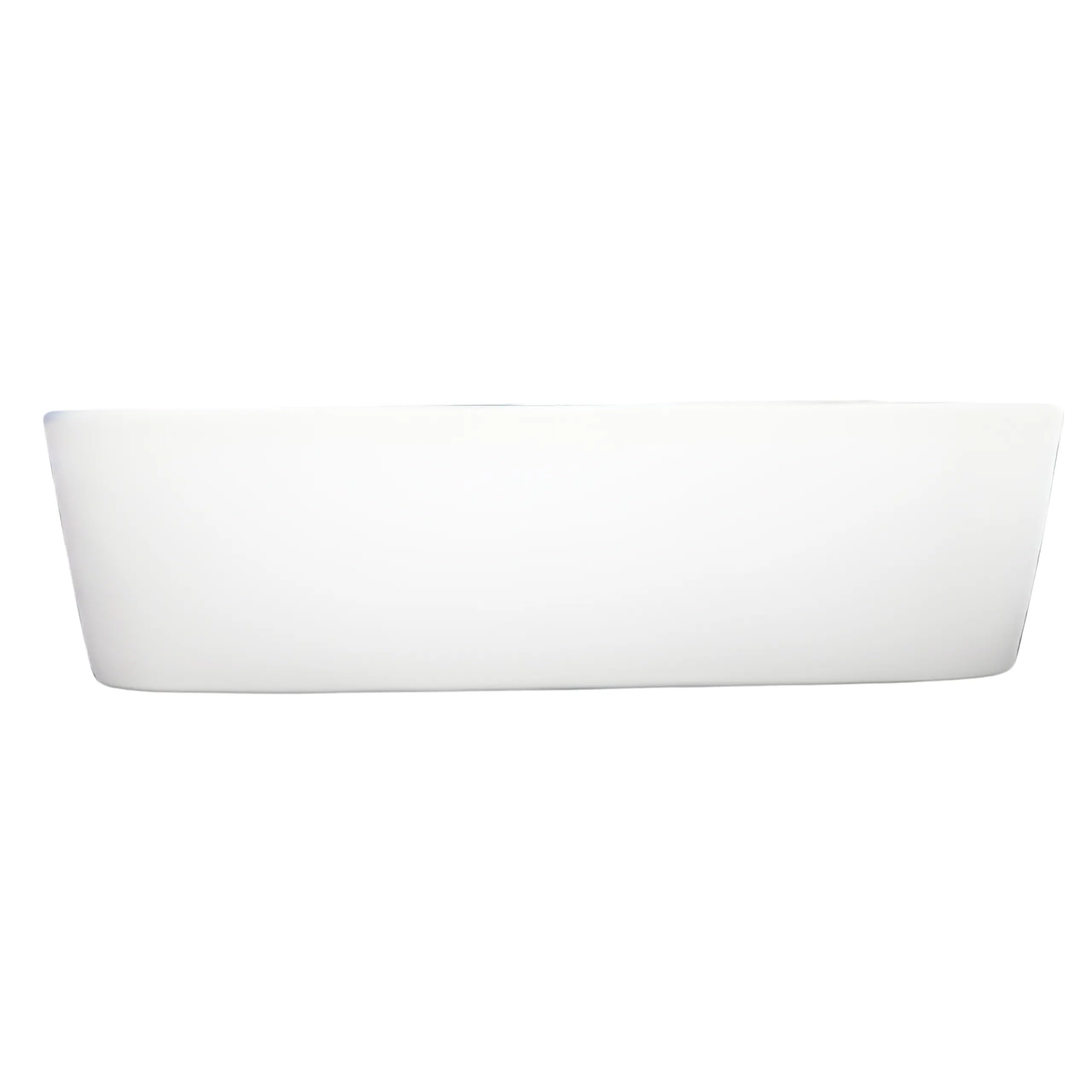 SAVIA Lavabo Sobre Encimera Rectangular 49x38 cm con Agujero para Grifo, Moderno y Resistente, Resistente a Químicos, Agradable al Tacto, Blanco de Conglomerado