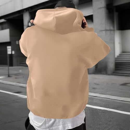 Graphic Hoodies for Men - Long Sleeve Letter Hooded Sweatshirt - Fall Winter Pullover Top Travel Fashion Clothes 6