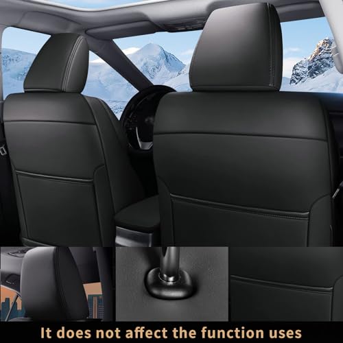 Image of IKABEVEM Custom Fit Seat Covers for Toyota Corolla 2023-2026 L, LE, Black | Full Set Seat Covers for Corolla L, LE, Premium faux Leather, Breathable, waterproof, scratch defense, Precision Fit