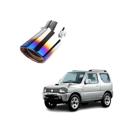 車用マフラー カッター スズキ ジムニー3代目 JB23型 JA22型 1998年10月-2018年7月 対応 マフラーカッター オーバル ステンレス製 大口径 下向き 排気管 角度調整可能 38mmΦ-53mmΦに対応 車検対応