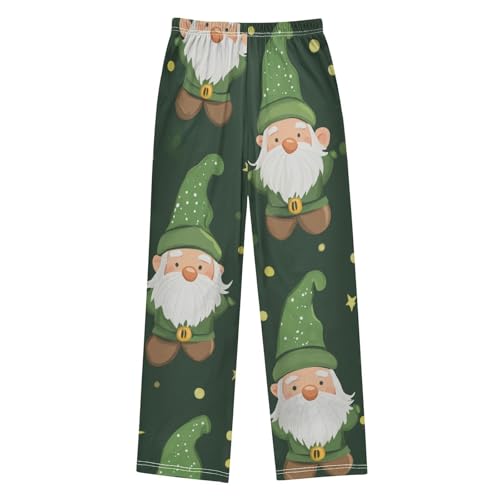 Gnome and Stars Boys Long Pants Soft Trousers Elastic Waist Kids Lounge Bottoms with Pockets S-XL2