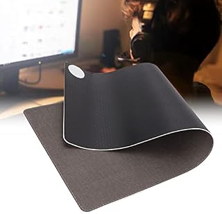 GOWENIC Heated Mouse Pad, Warm Office Desk Mouse Mat, Heated Computer Mouse Pad Hand Warmer Foot Warmer, Extended Edition Gaming Mouse Pad, Unisex, Brown(#2)