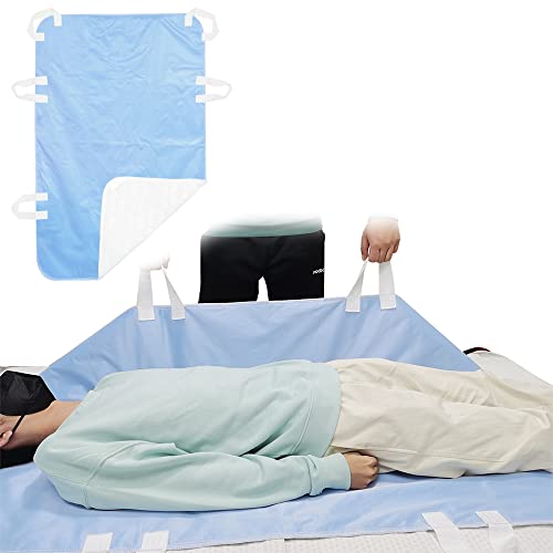 Positioning Bed Pad Incontinence Bed Pads Reusable Underpads With 6 Handles Bed Pads For Incontinence Washable For Hospital Bedridden Turning Lifting Home Care Waterproof Transfer Boards 52" X 34" #TOP5
