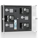 Profirst LockMaster Schlüsselausgabe Elektronikschloss Notöffnung Stahl Anthrazit Kunststoffscheibe 6 Fächer inkl. Befestigungsmaterial