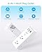 Surge Protector Outlet Extender - with Rotating Plug, 6 AC Multi Plug Outlet with 4 USB Ports (2 USB C), 1800J Wall Charger, 3-Sided Power Strip with Spaced Outlet Splitter for Home, Office, Travel