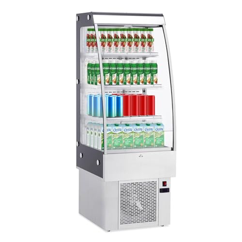 Refrigerated Pastry Display, 8.8 Cu. Ft. Commercial Refrigerator Display Case with Tempered Glass Door, Cake Fridge Countertop Pastry Display, LED Lig