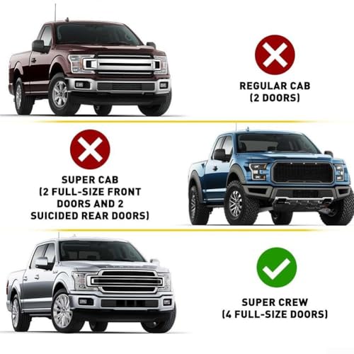 Mecanismo de cable de techo corredizo y guías de pista para Ford F-150 F-250 F-350 8