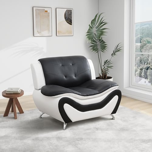 SIENWIEY 42 Inch Leather Sofa for Living Room,Living Room Furniture