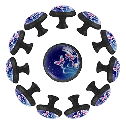 Boutons de tiroir papillons brillants 35 mm de qualité pour commode de chambre - 2