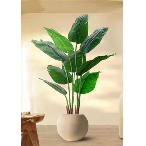 HWQFM フェイクグリーン 人工観葉植物 リアル 大型 室内外対応 鉢植え 水やり不要 お手入れ簡単 虫害の心配なし 癒し 装飾 旅人の木 パーティー 屋外 ガーデン 180cm 展覧 商店 玄関・キッチン・オフィス・ベランダ・結婚飾り お祝い用