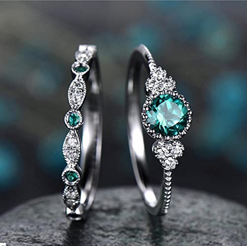 Bague en pierre de zircon bleu, cadeau de fiançailles idéal