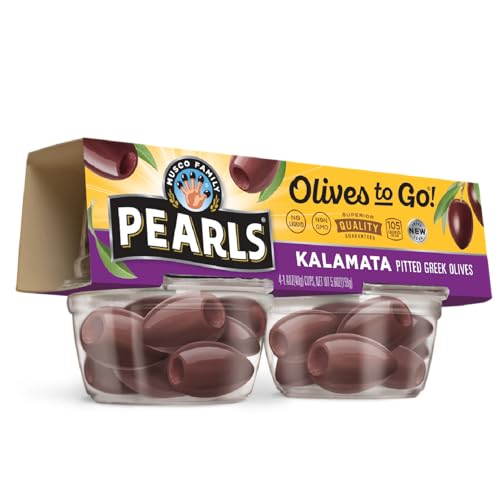 Pearls Olives To Go! Kalamata, 24 Pack