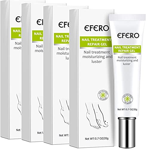 uerdand Efero Nail Treatment Repair Gel, Toe Be Health Instant Beauty Gel, Nail Fungus Treatment for Toenail and Fingernail, Restores Appearance of Discolored Or Damaged Nails (Color : 4 Pcs)